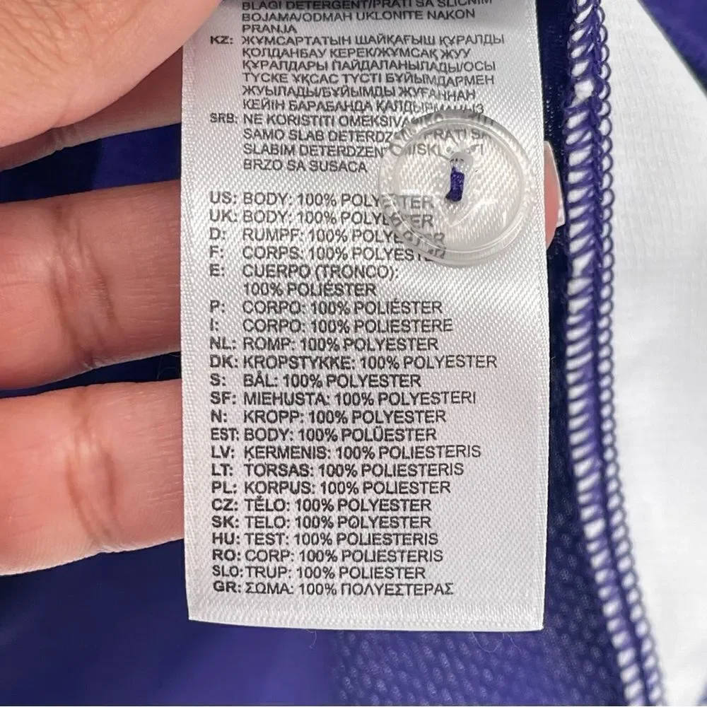 Adidas Men’s Purple Diamond King Elite Two-Button Baseball Jersey Medium